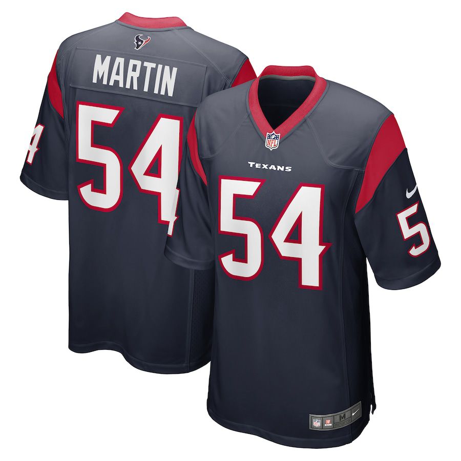 Men Houston Texans 54 Jacob Martin Nike Navy Game NFL Jersey